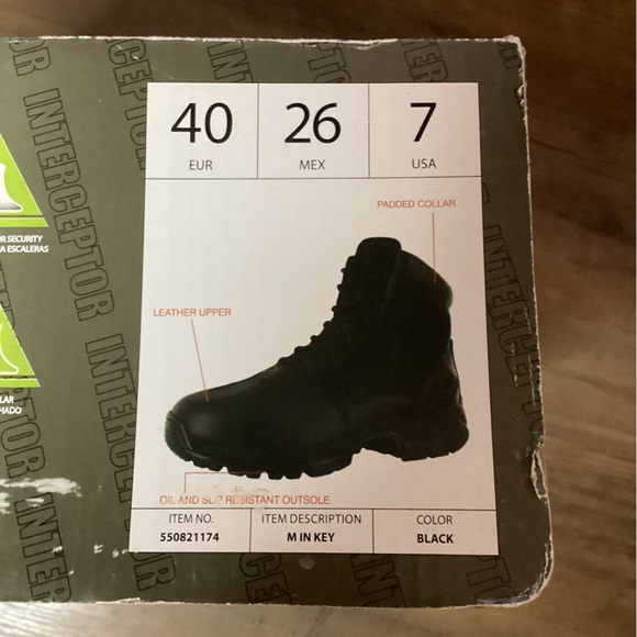 Men’s Interceptor Tactical Boots - Size 7 - New with Box - Picture 4 of 9